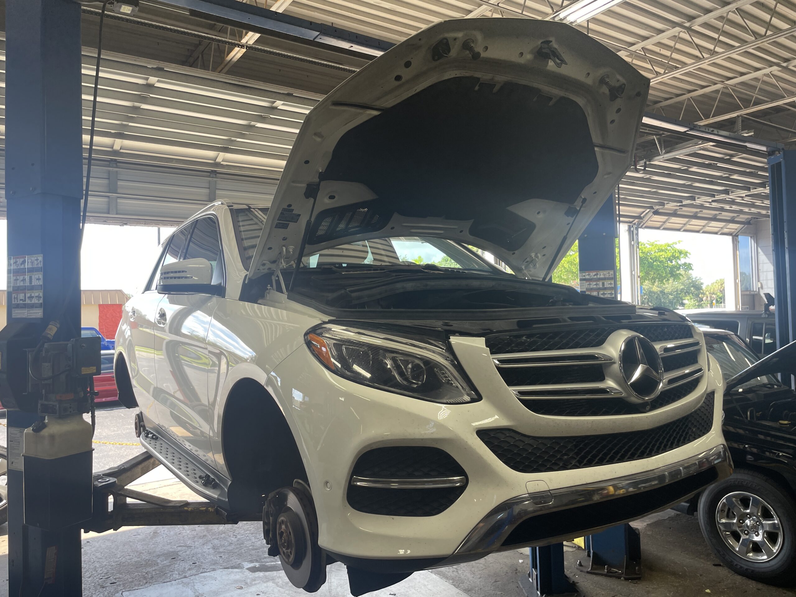 White Mercedes Automotive Service Repair Fort Myers