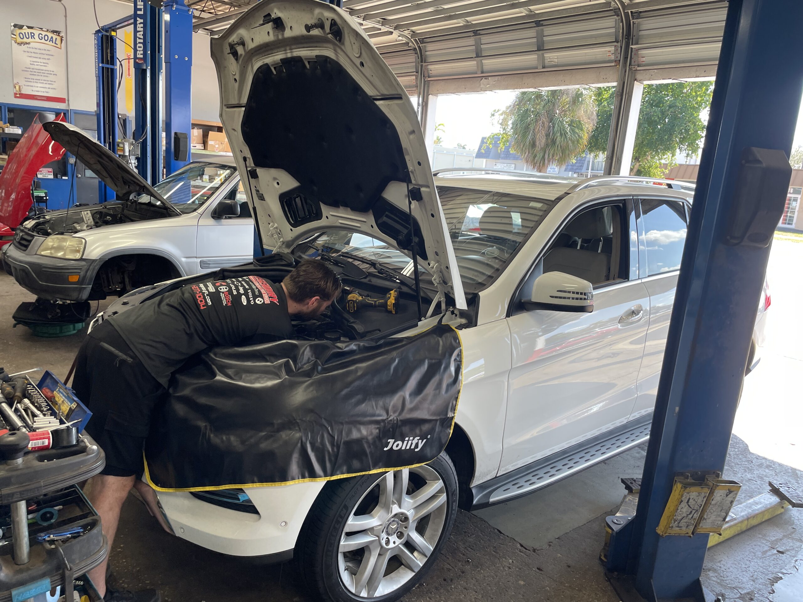 White Mercedes Automotive Service Repair Fort Myers